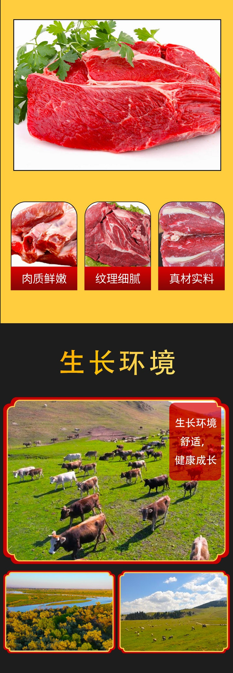 柯孜羊 新疆高品牛肉3.5kg 3.5公斤