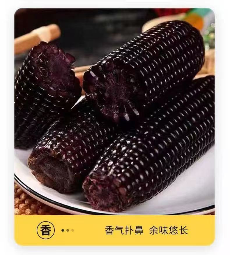 嫩水态安 鲜食黏黑玉米8穗/箱