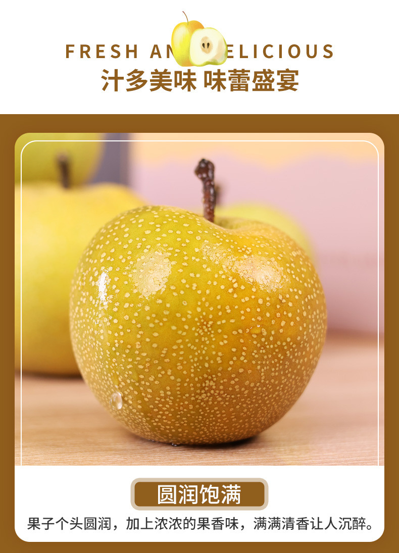 翠王 甜蜜多汁华山梨（单果250g+） 5斤