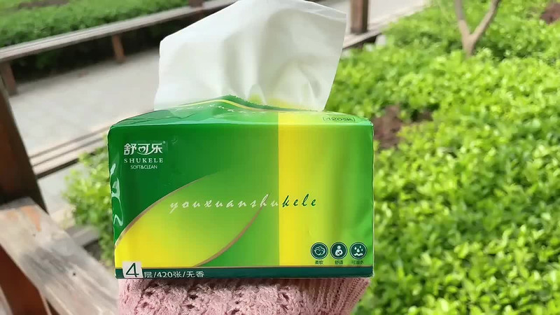 舒可乐 6包420张大包抽纸餐巾纸纸巾家用实惠装大人婴儿卫生纸擦手纸