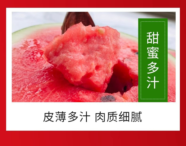 鲜小盼 产地直发新鲜美都麒麟西瓜【7-8斤】水果冰糖薄皮新鲜水果