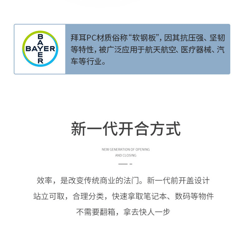 迹添雅 前置开口20寸行李箱女登机拉杆箱多功能旅行箱万向轮24寸