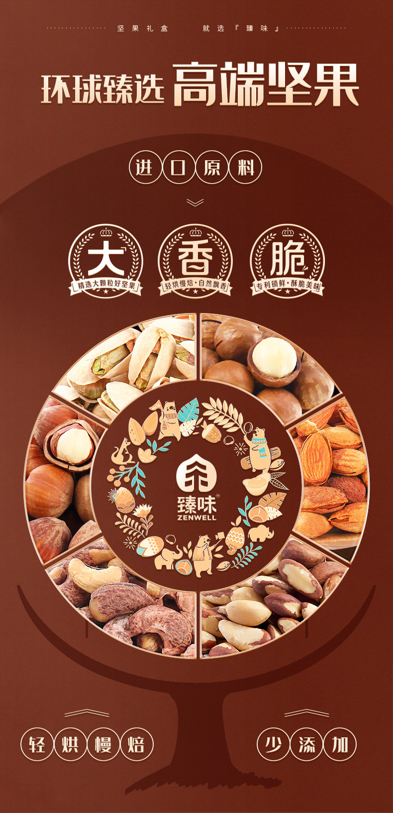 臻味/DELICIOUS 年货送礼坚果礼盒企业团购 环球畅享礼盒1.685kg