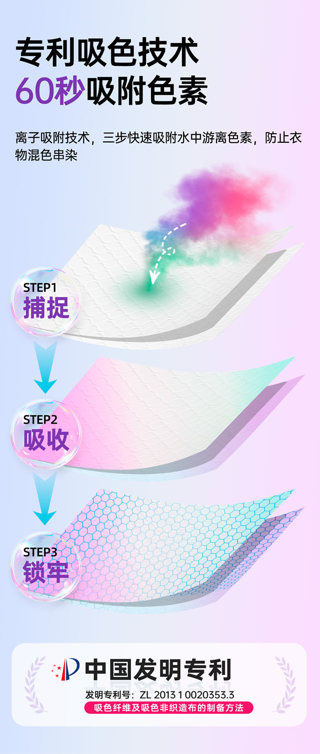 净狮 混洗防串色衣物护色吸色片3盒