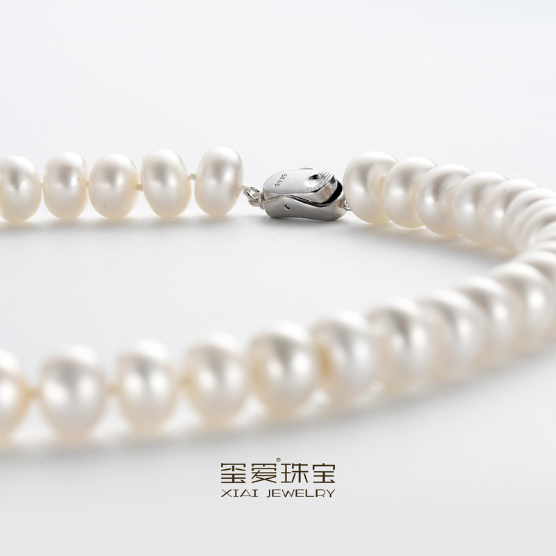 玺爱 S925银馒头圆淡水珍珠项链XA-11066