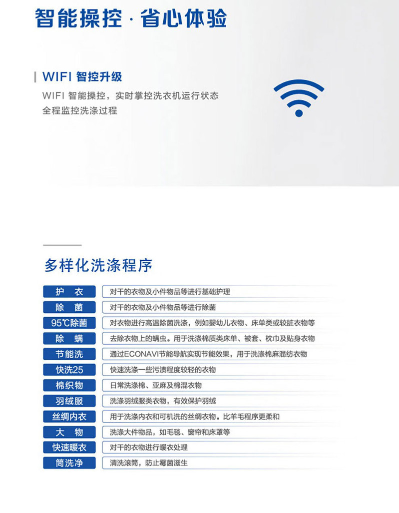 松下/PANASONIC 洗烘一体洗衣机BLDC变频电机 XQG120-EG2YA 标准