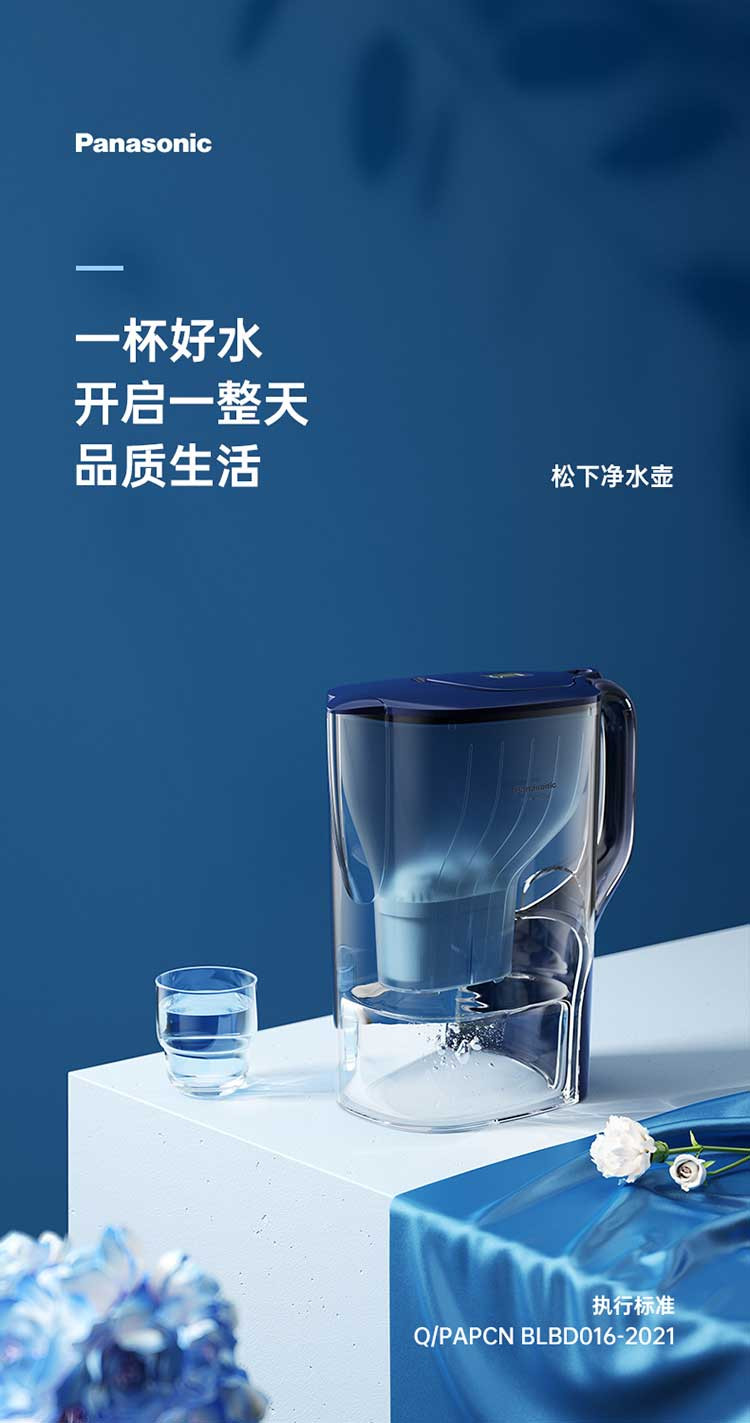 松下/PANASONIC 家用自来水过滤器厨房净水器除氯滤水壶TK-EUNP51A 标准