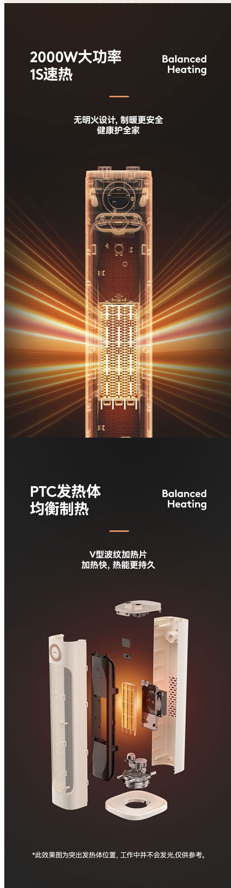 乐视Letv pct速热取暖器