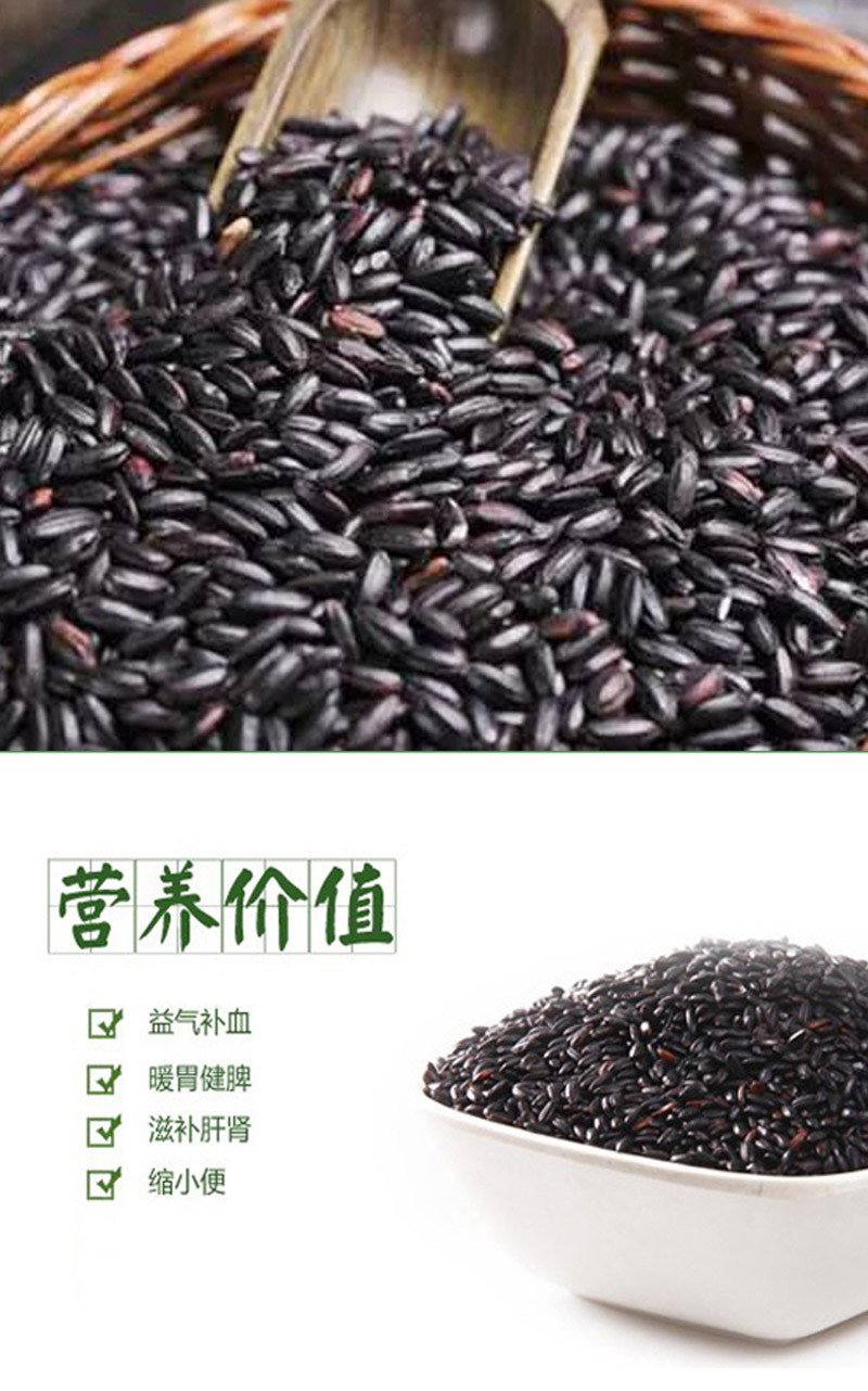  洛阳农品 手绘小镇 黑米2.5kg嵩县本地优质农产品五谷杂粮