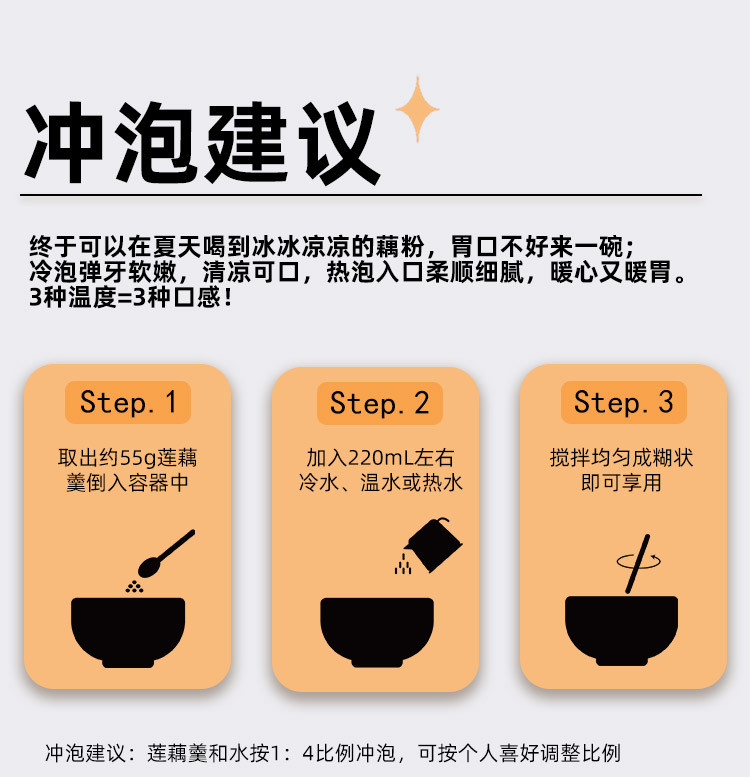 喜善花房 冷泡莲藕羹  冲调谷物制品含胶原蛋白坚果葛根粉冲泡营养餐