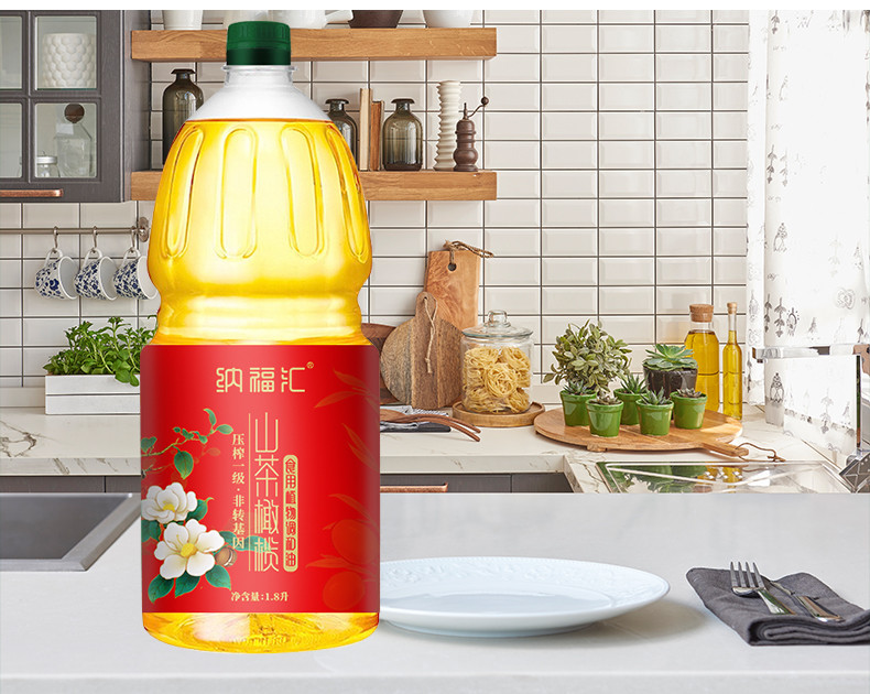 纳福汇 山茶橄榄调和油 1800ml 冷榨一级调和油 非转基因