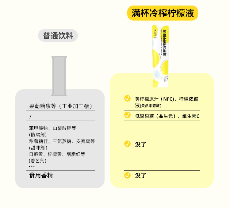 喜善花房 满杯冷榨柠檬液 252g/盒*3 冲泡果汁饮料维C