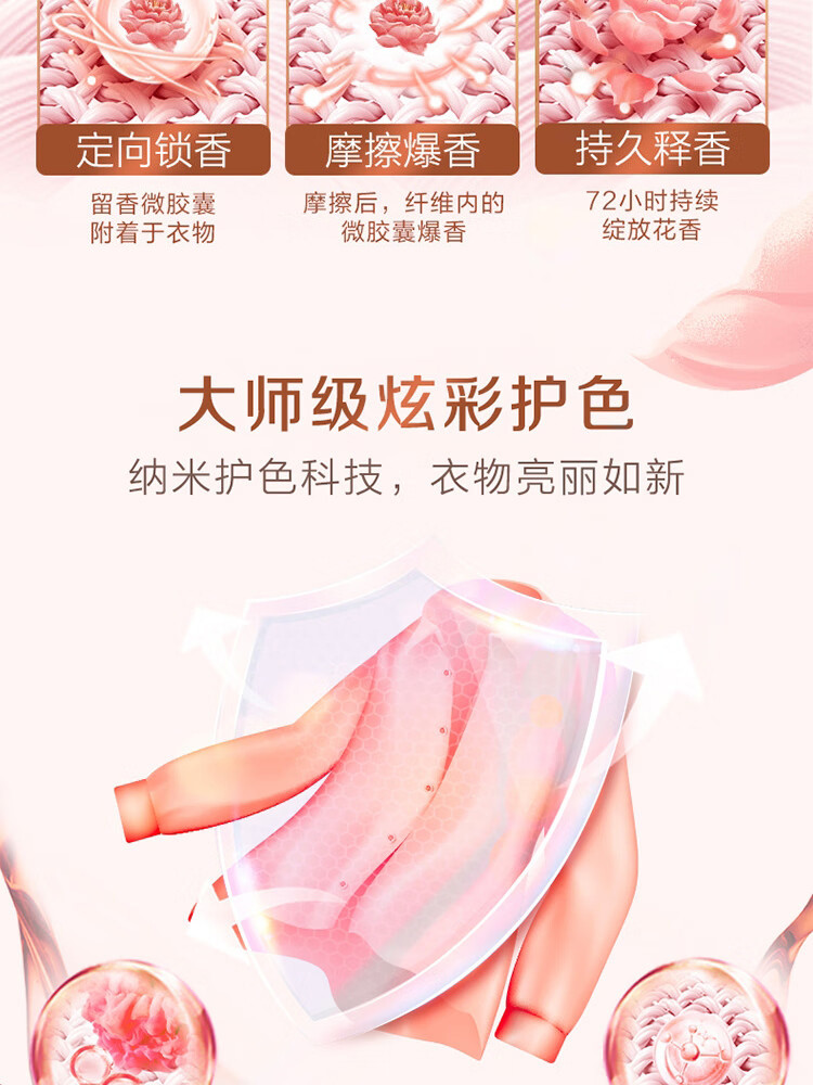 立白 大师香氛洗衣液2kg*2瓶+500g*4袋+柔顺剂100g