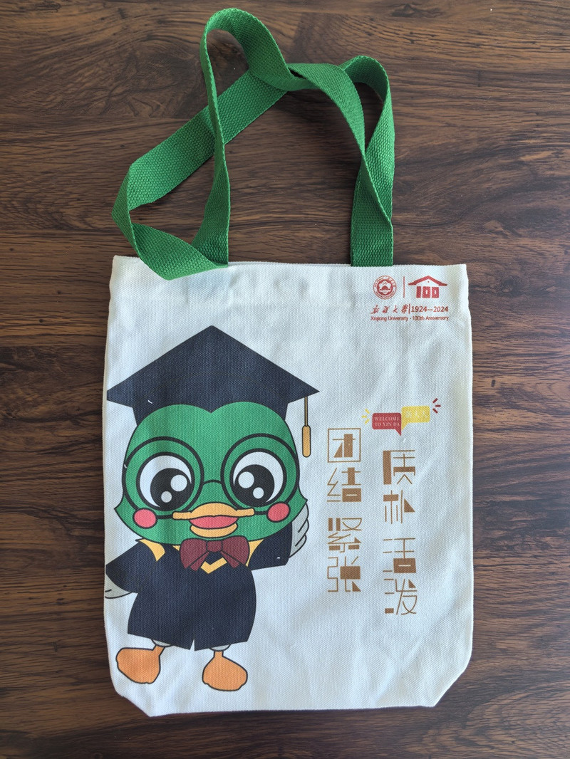 中国邮政 新疆大学校园文创 红湖鸭帆布包（百年校庆限定款）