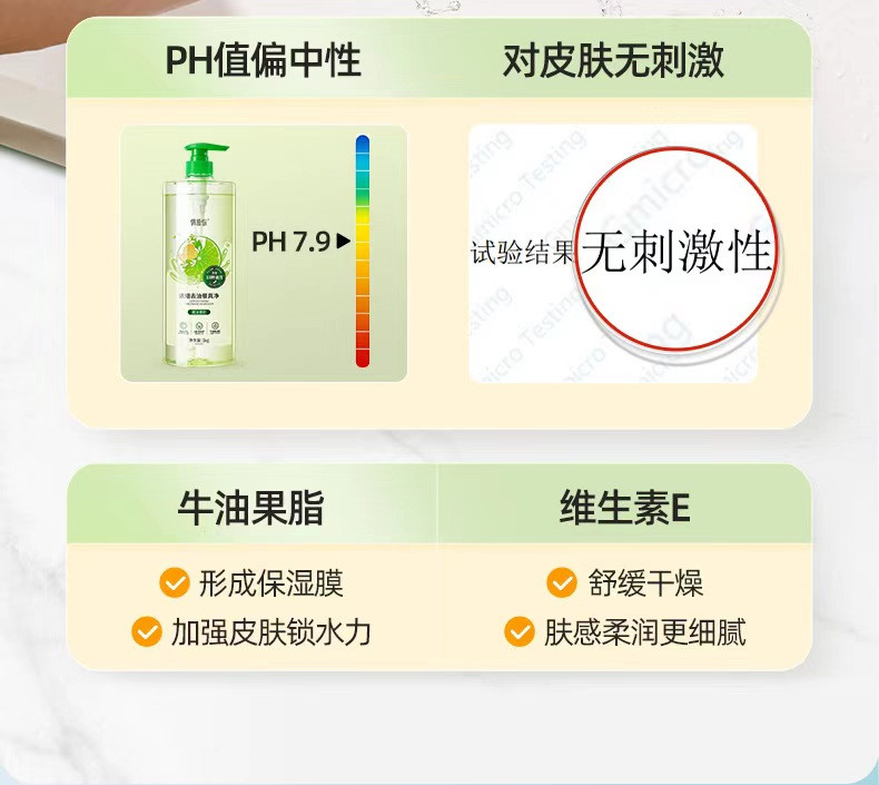 偶爱你 洗洁精家用食品级浓缩洗碗水果蔬菜清洗剂油餐具净