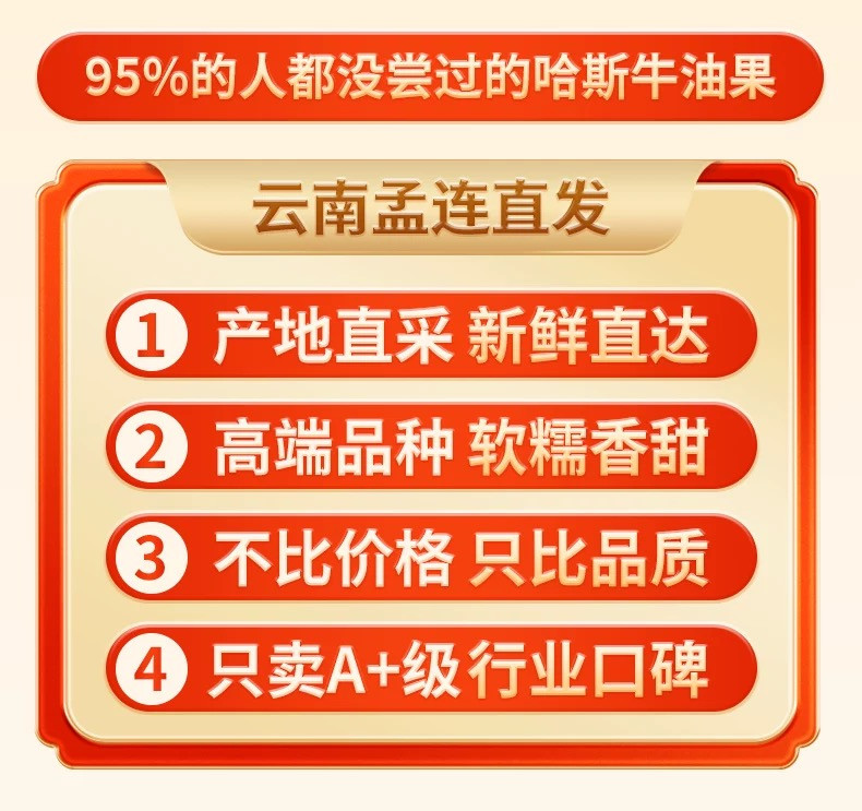 达成孟乡 云南孟连正宗哈斯牛油果当季新鲜采摘鳄梨 精选一级果原产地直发