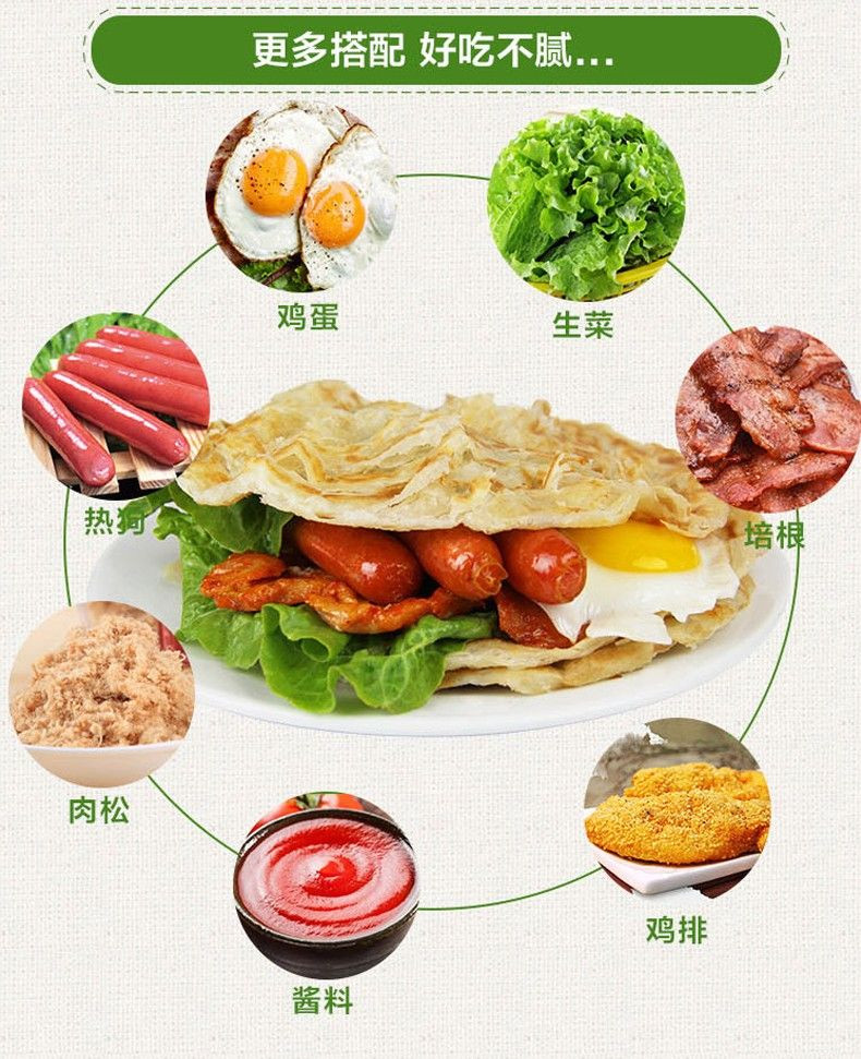 亿品馋  早餐手抓饼 120g/片