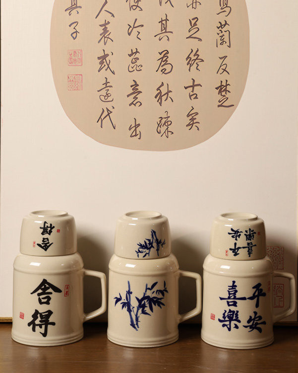 上古名屋 草木灰闷茶壶  (茶壶 410ml  杯子130ml)