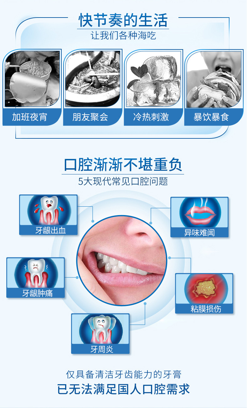 云南白药 益生菌清新口气减轻牙渍牙龈护理 家庭套装 【尝鲜装】共2支