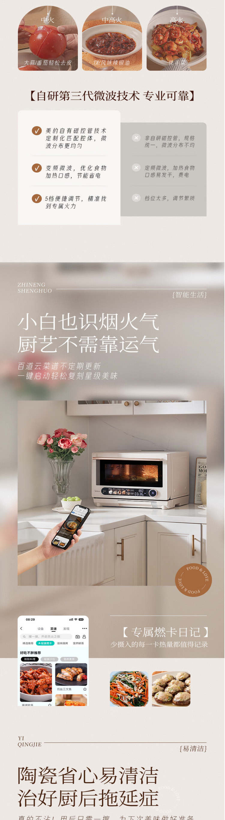 美的/MIDEA  美的寻味Pro2.0微蒸烤炸炖一体机微波炉G3E Pro