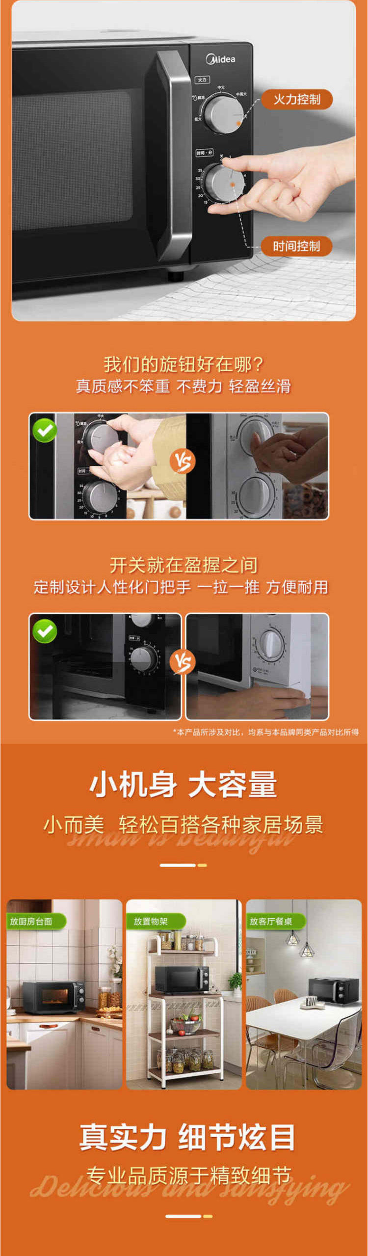 美的/MIDEA 美的（Midea）微波炉经典升级款M2A 家用小型20升