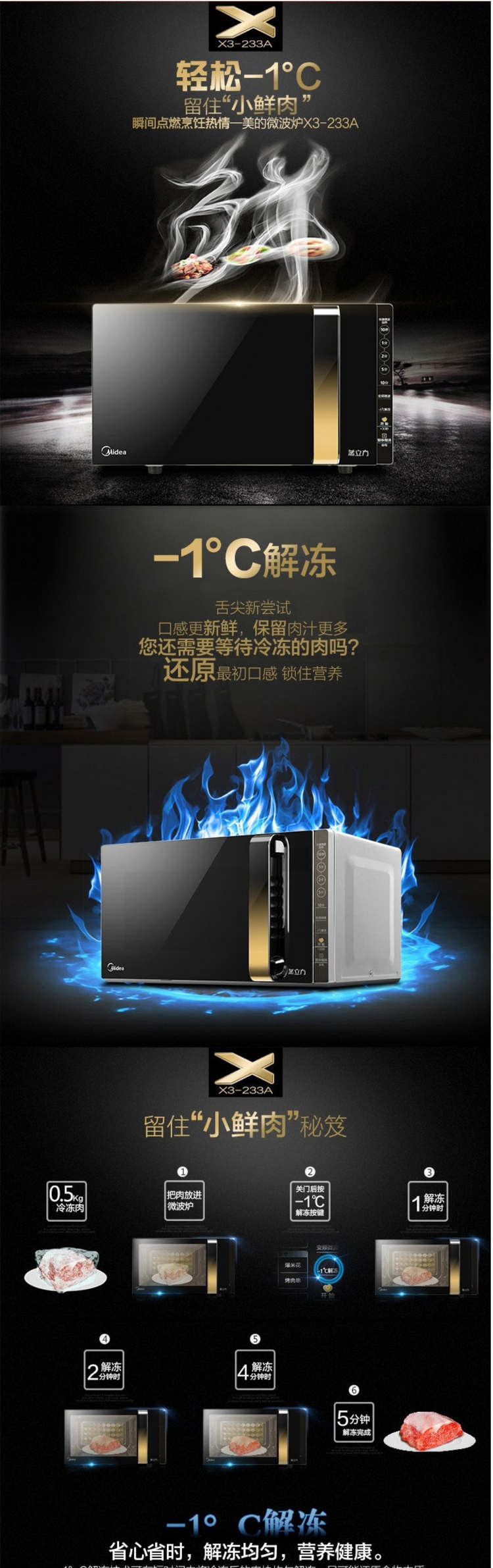 美的/MIDEA 美的（Midea）X3-233A 微电脑智能变频微波炉 23