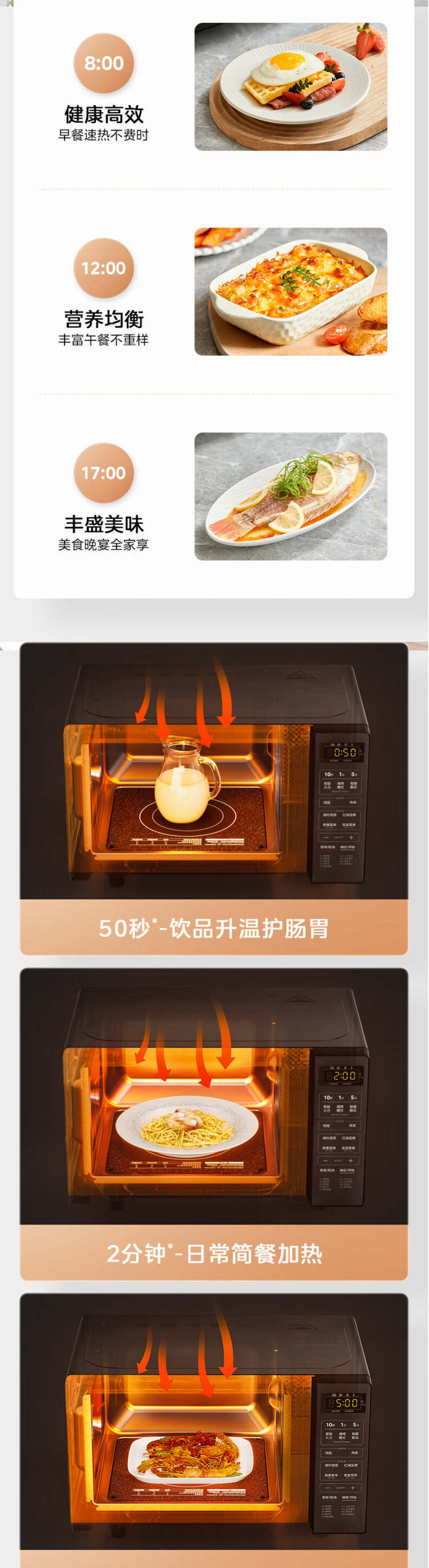 美的/MIDEA 变频微波炉家用平板加热 800W 烧烤一体20L容量C10