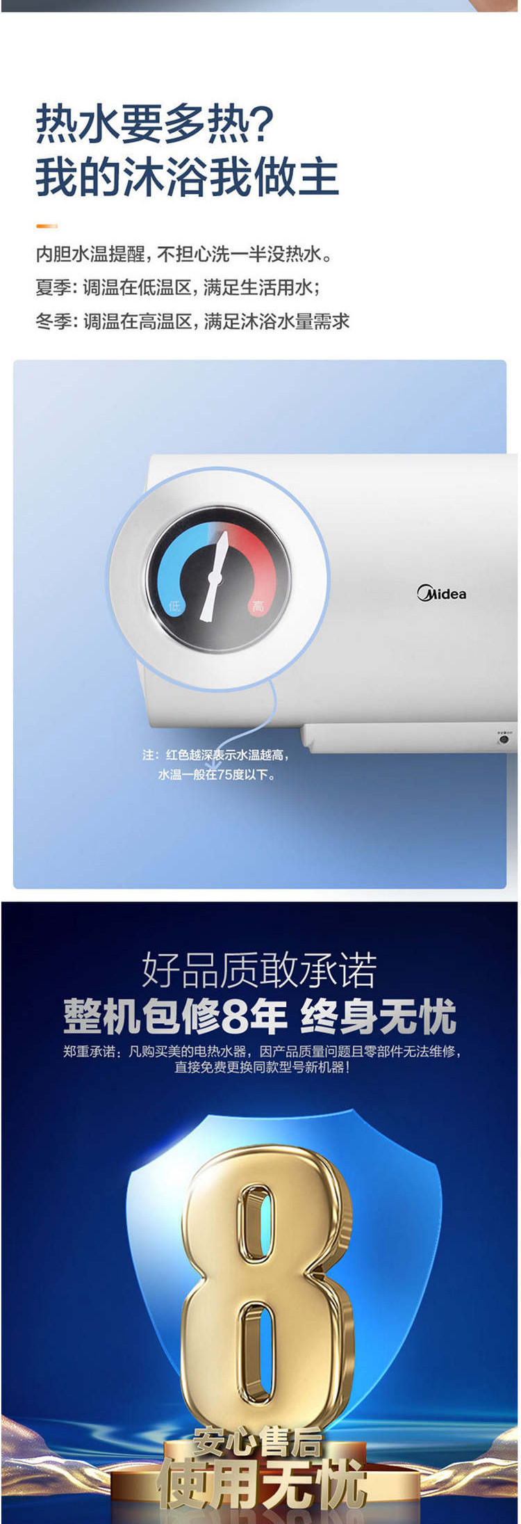 美的/MIDEA 防漏电加长防电墙F40-15A3(HI)