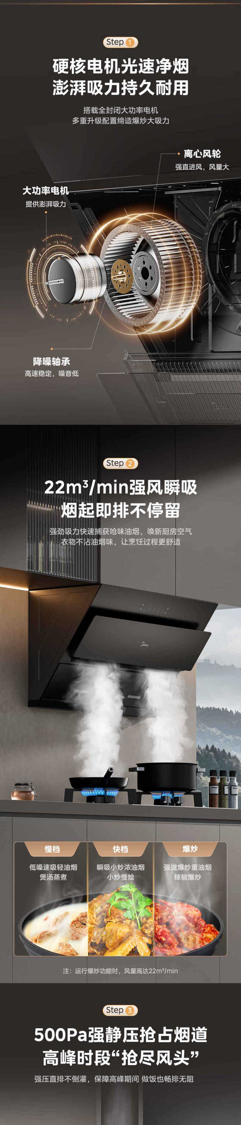 美的/MIDEA 22风量侧吸式挥手智控CXW-280-J25S PRO