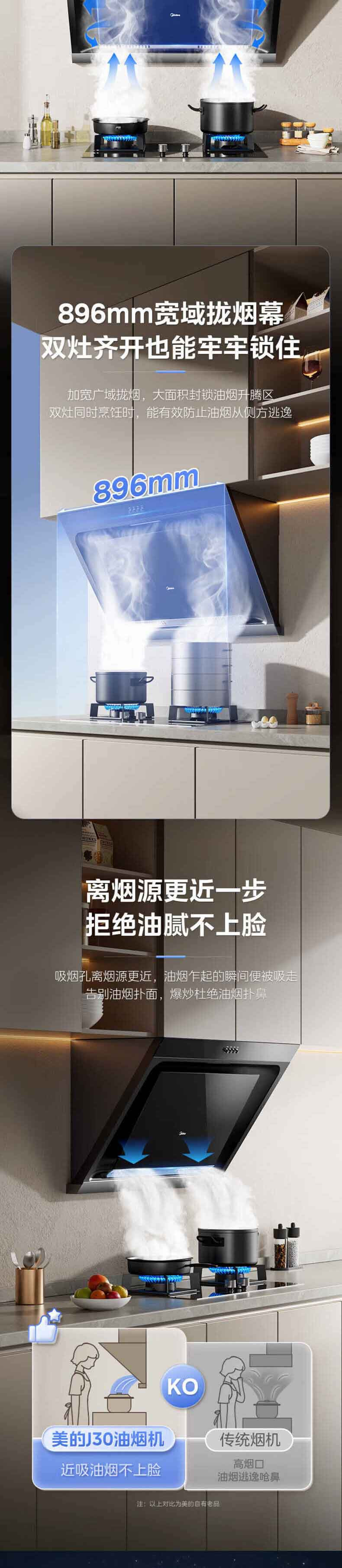 美的/MIDEA 侧吸式 17立方 大吸力立体环吸JP11+QW08