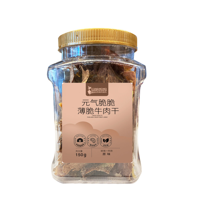 马哈妈妈 牛脆脆薄脆牛肉150克桶装