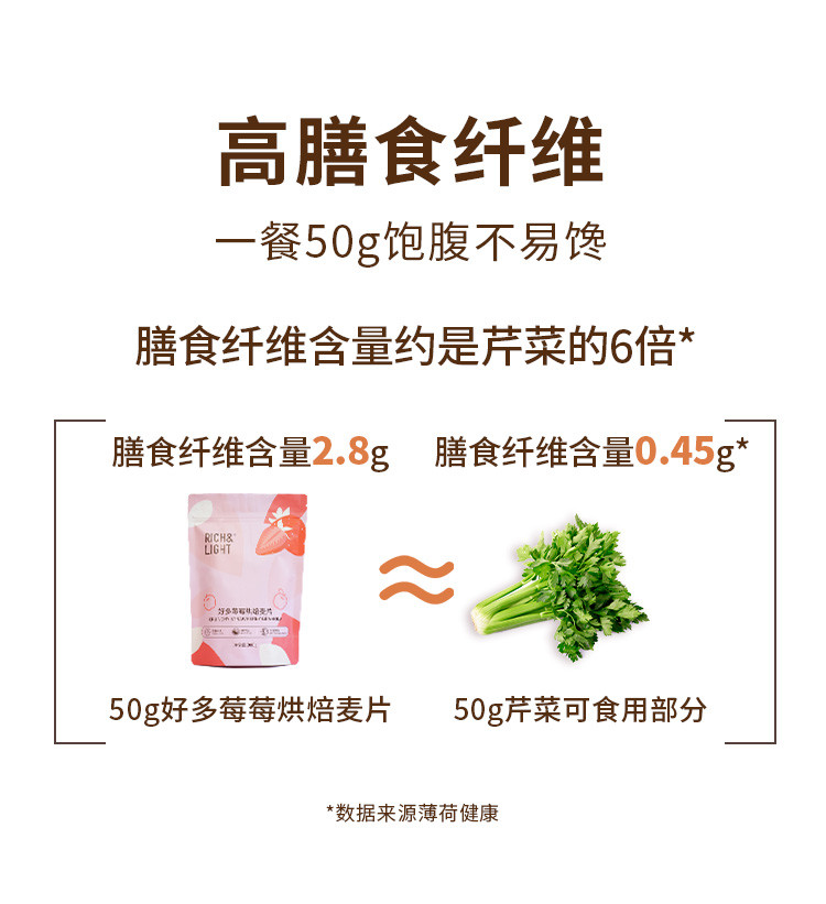 RICH&amp;LIGHT 好多莓莓烘焙麦片 300g/袋