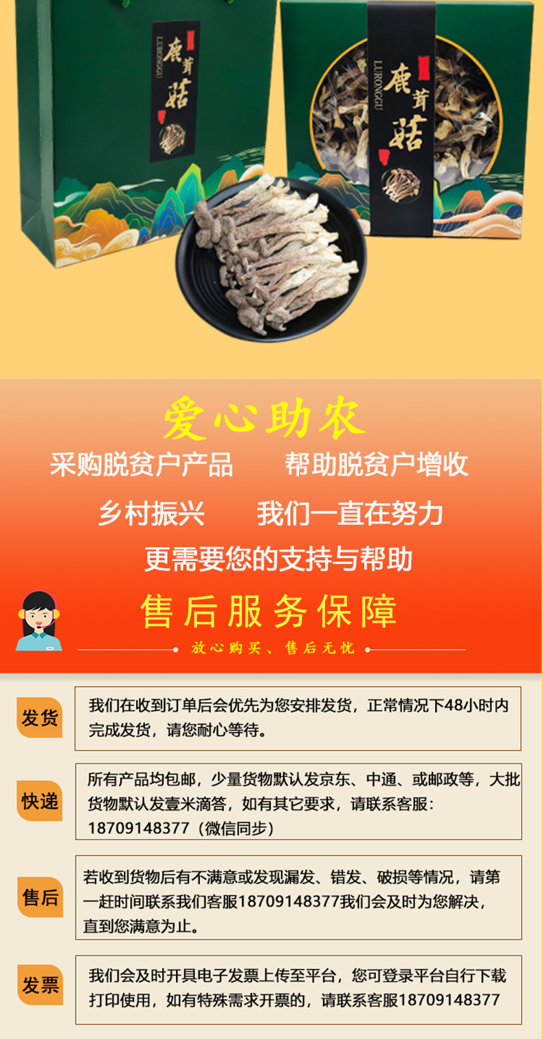 丹江君品 鹿茸菇  300g/盒 菌菇干货礼盒炒菜煲汤火锅食材