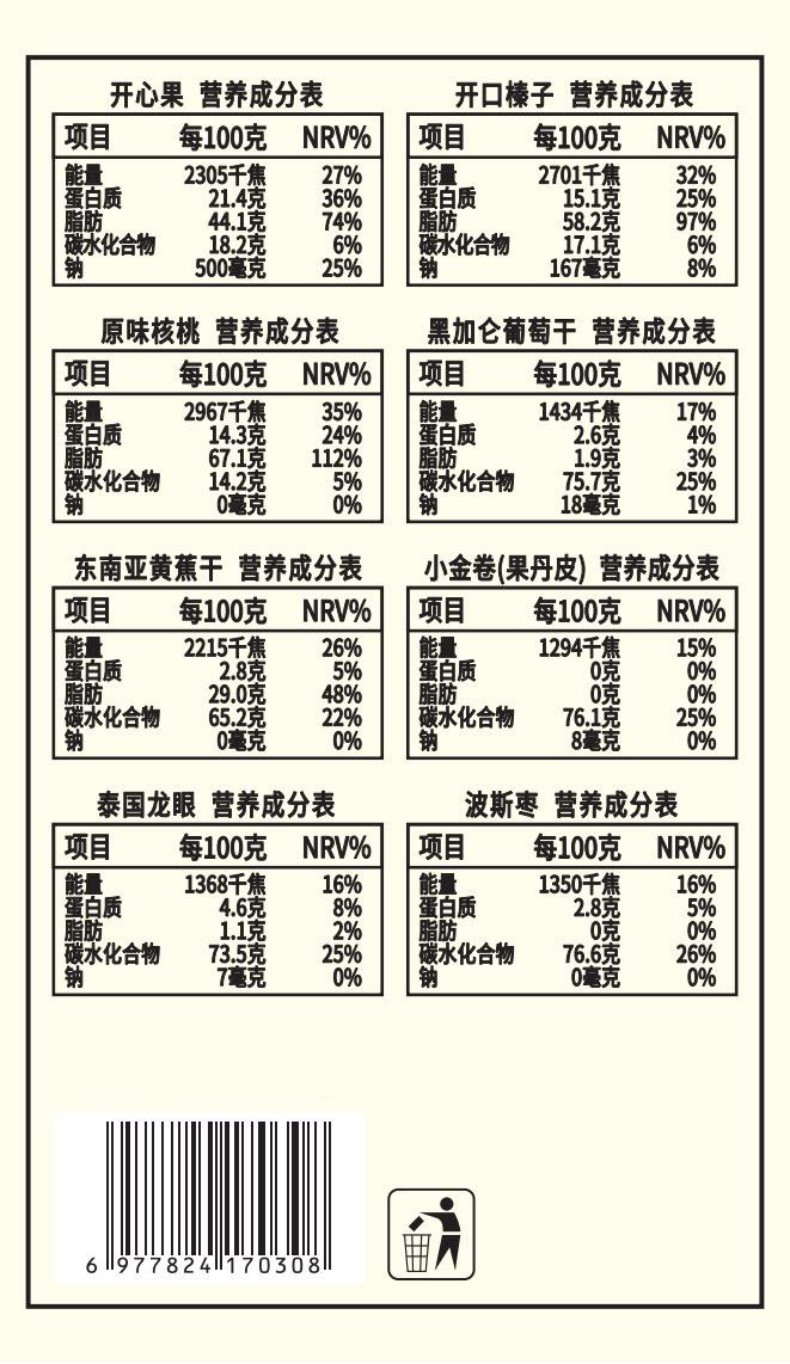 法乐兹 甄菓优选坚果礼盒1570g混合干果零食大礼包春节送礼