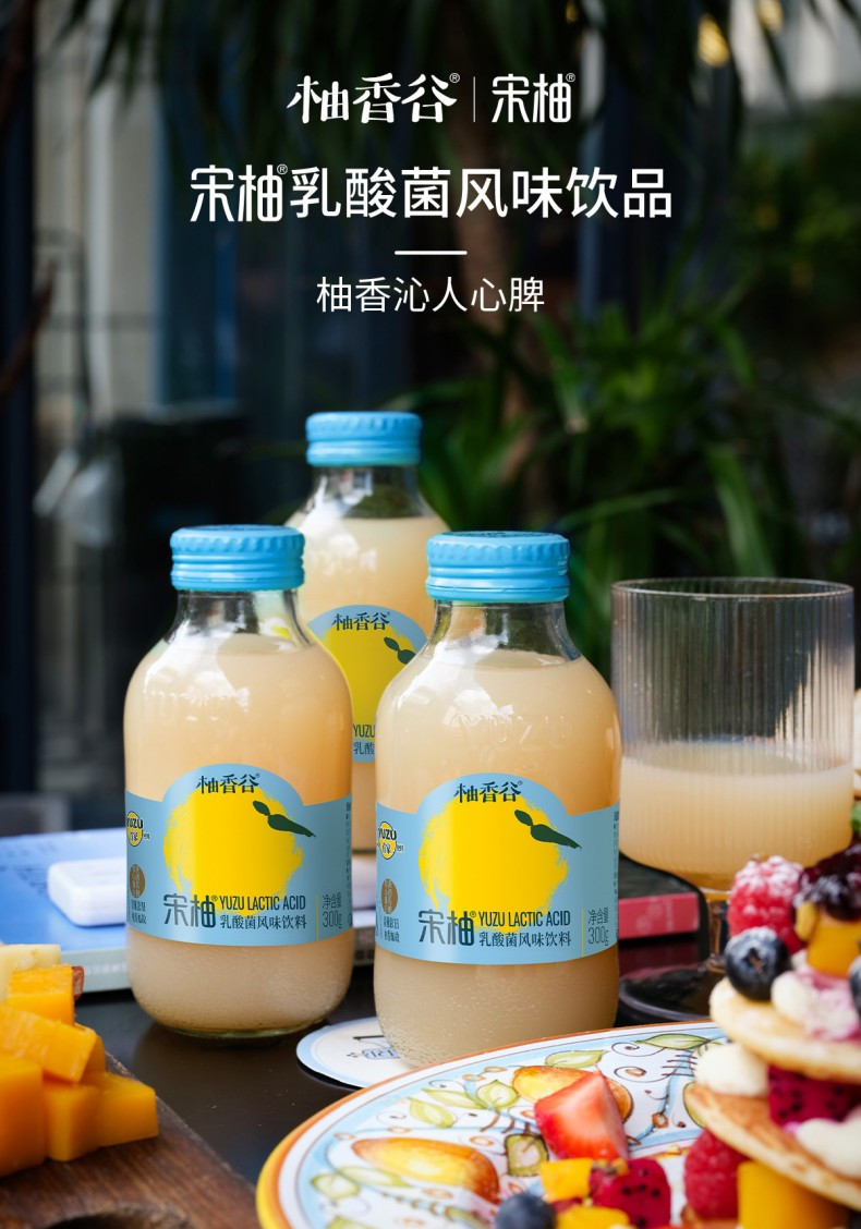 柚香谷 宋柚乳酸菌风味饮料300gx20瓶整箱香柚胡柚夏季饮品