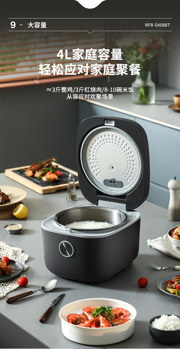 荣事达 纯钛内胆电饭煲4L容量RFB-S4088T