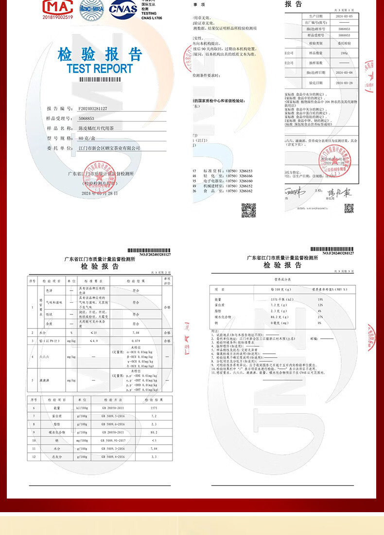 赛黄金 橘妈妈系列陈皮化州橘红广东新会特产80克盒装 赛黄金橘红