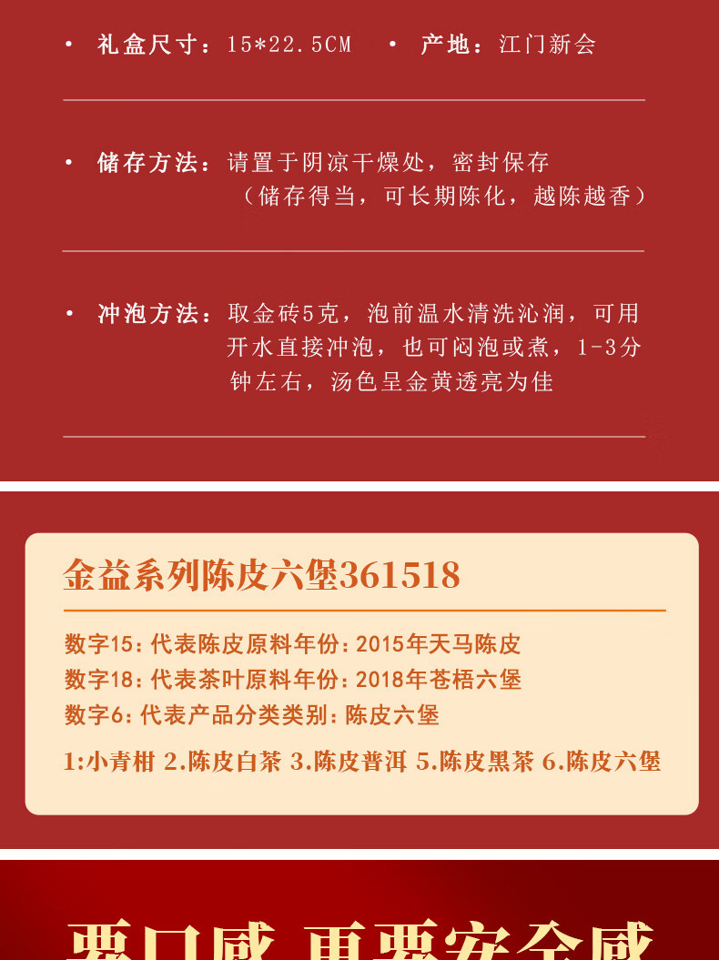 赛黄金 红金之益新会天马陈皮六堡茶梧州苍梧六堡茶罐装200g