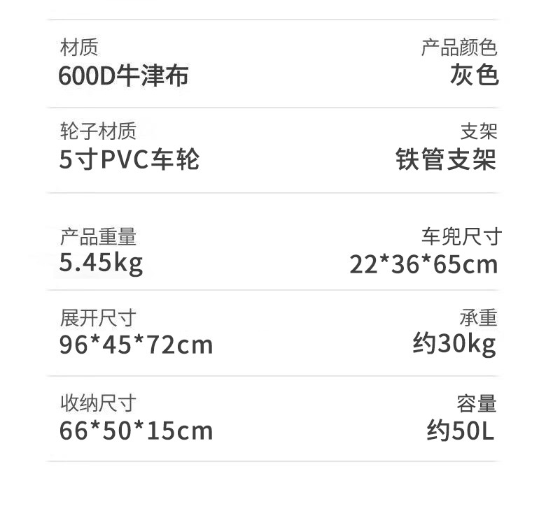 何大屋 户外露营车折叠车野餐车营地车露营装备便捷购物旅游买菜