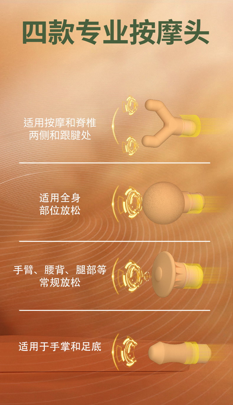 和正/HEZHENG 筋膜枪肌肉放松按摩器肩颈背腿部肌肉按摩仪便携健身运动训练