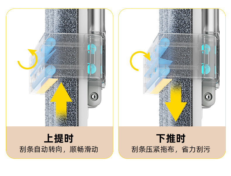 家杰优品 平板拖把+配折叠水桶套装 含2块配布 JJ-PB118