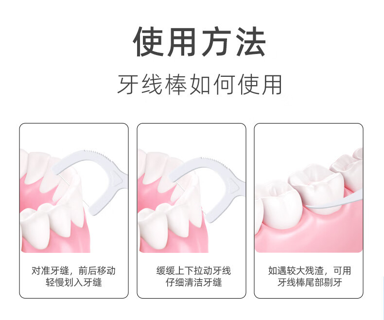 小鹿妈妈 贵虎家庭装超细牙线棒 100支/袋*6袋（共600支）