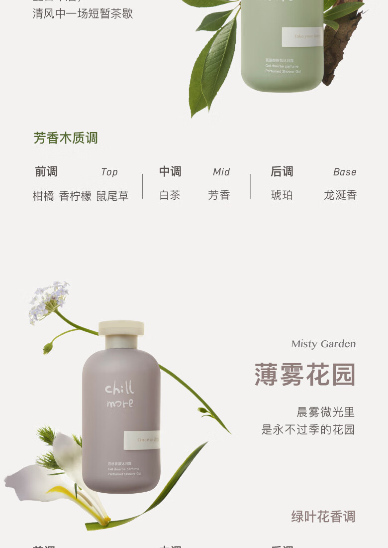 且悠 chillmore香氛沐浴露（茶歇）300ml 温和沐浴液