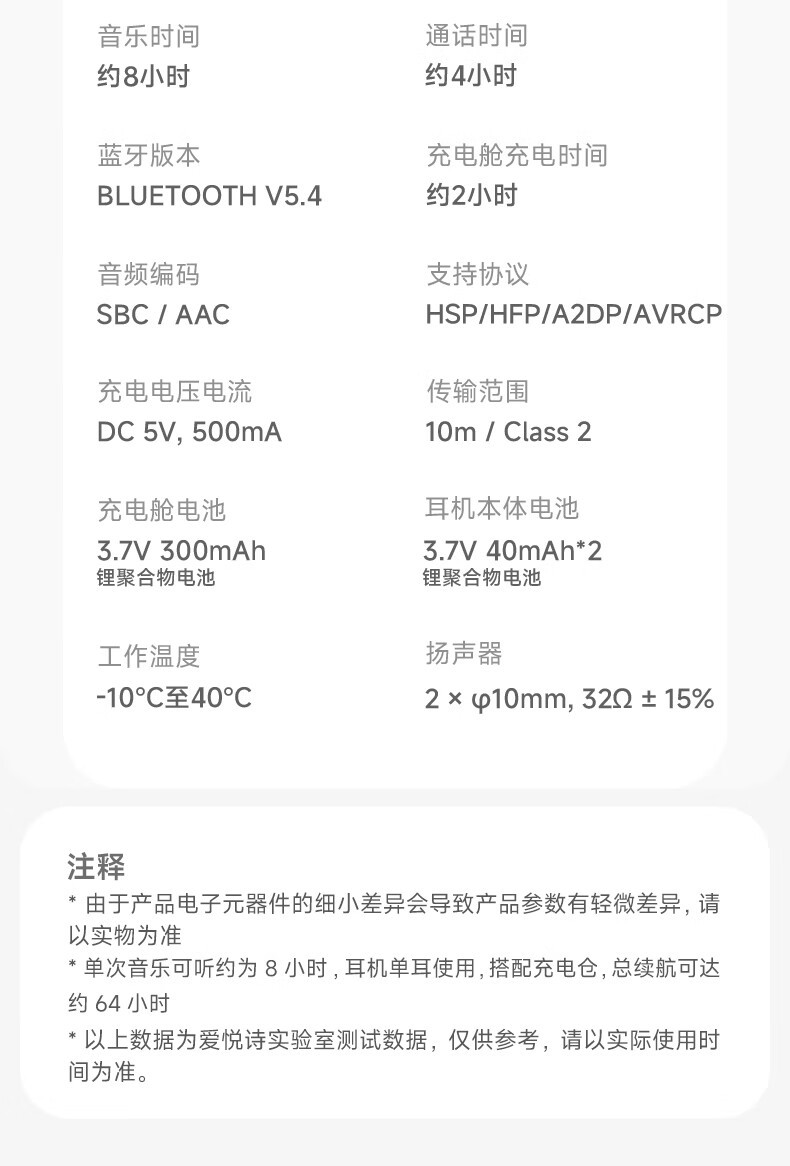 爱国者 真无线蓝牙耳机 全入耳TU01蓝色