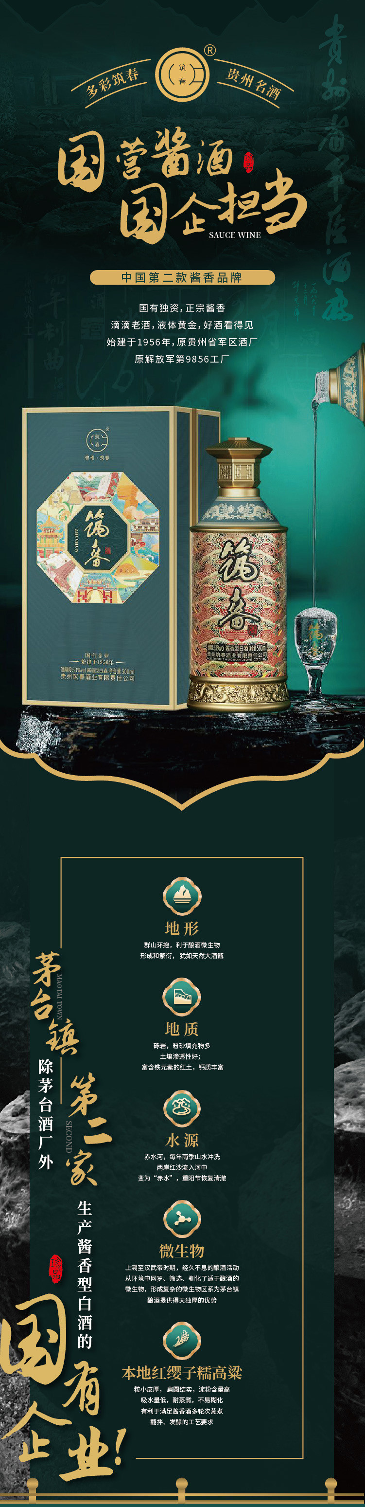 筑春 多彩zc酱香型53度2瓶（500ml/瓶）送手提袋