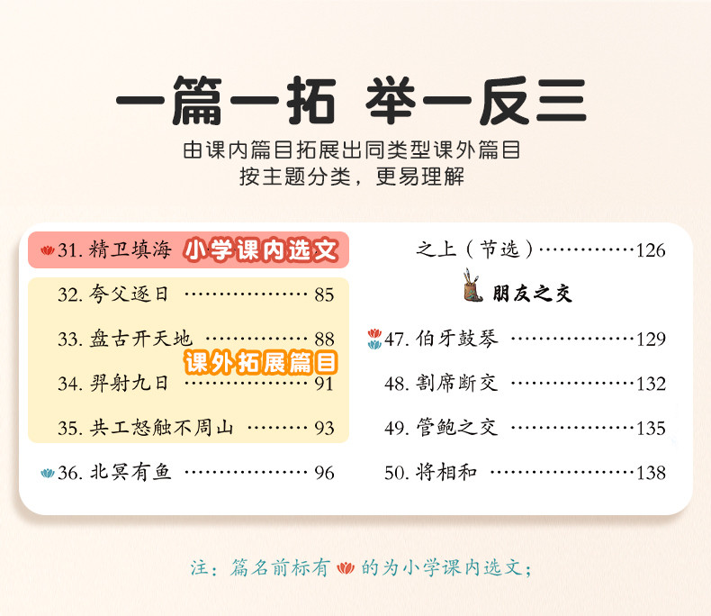 斗半匠 小学生小古文100课人教版一二三四五六年级中小学课外古文书