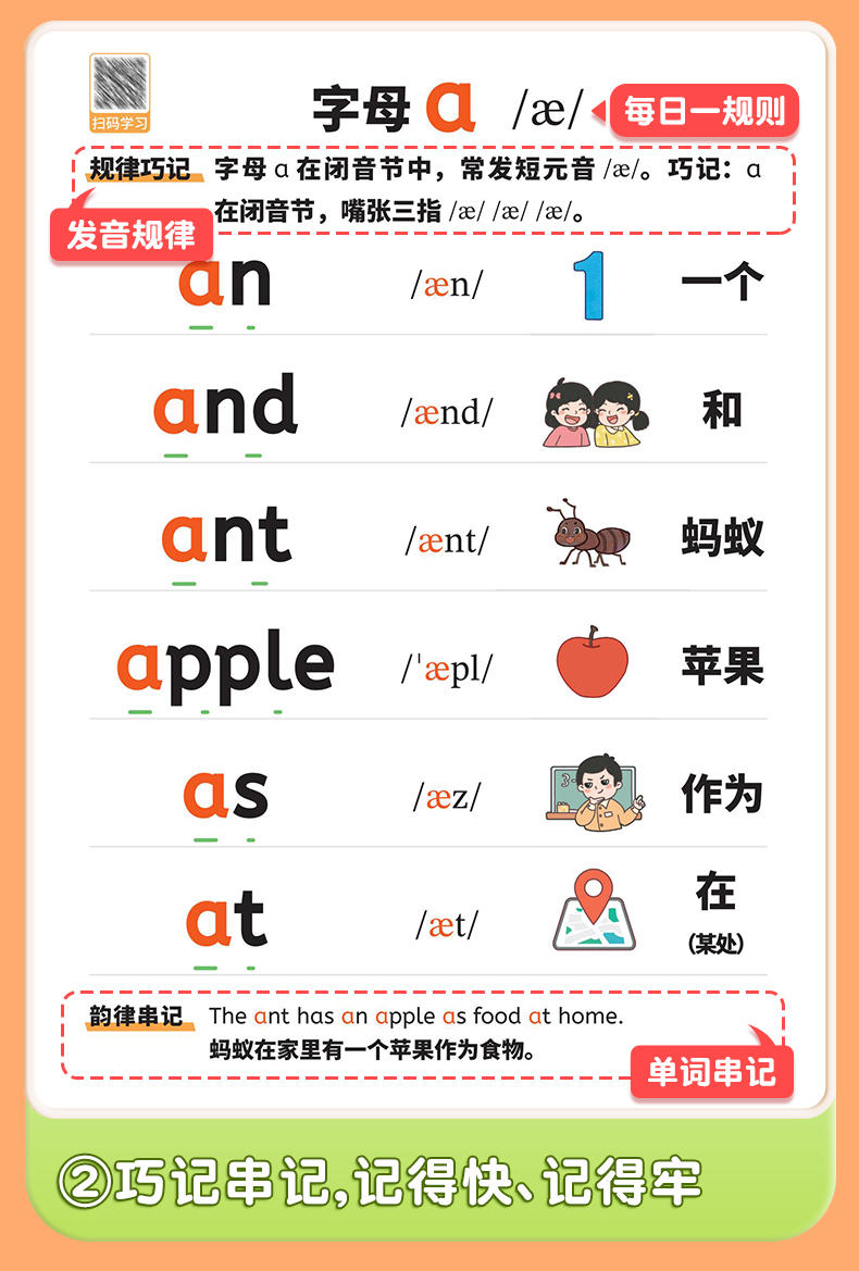 斗半匠 小学英语自然拼读记单词语法句式一本通零基础入门教材汇总表