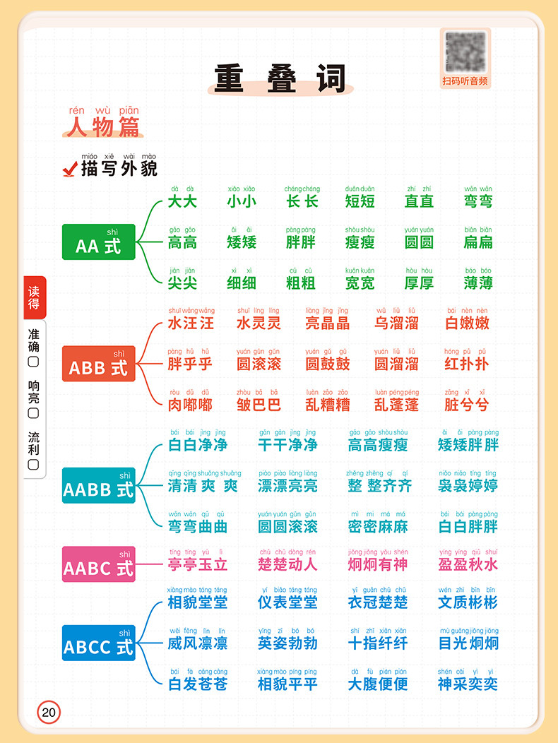 斗半匠 词语积累大全人教版小学语文专项训练aabb式量词重叠词练习册