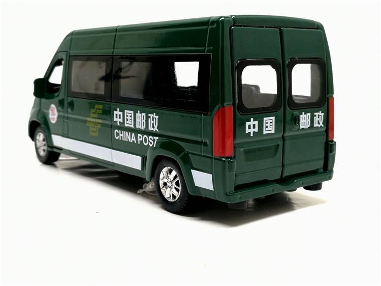 合金车模 1:32福特邮政车声光回力儿童男孩玩具模型