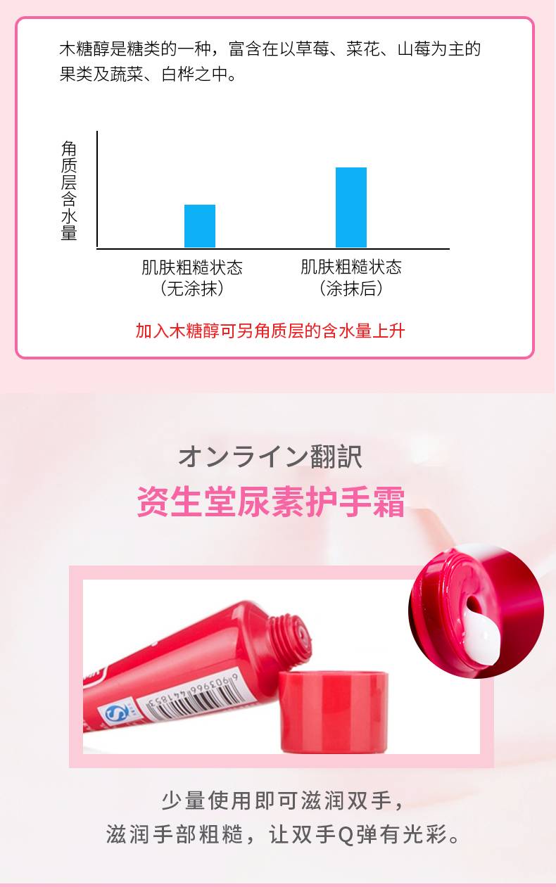 日本Shiseido资生堂尿素护手霜渗透滋养30g 秋冬便携滋润保湿防裂